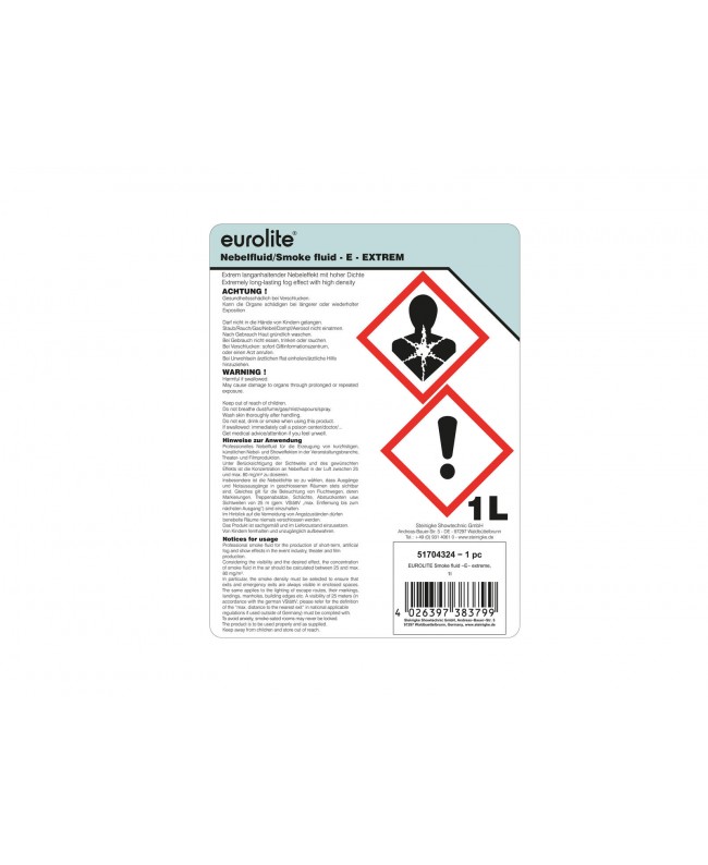 Eurolite SMOKE FLUID -E- Extrem, 1l, Nebelfluid Nebelflüssigkeiten