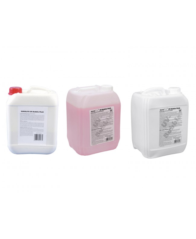 Eurolite Set 3x UV Bubble Fluid 5l giallo + rosso + blu Liquidi per effetto bolle