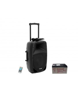 Omnitronic Set MES-15BT2 + Batteria Diffusori a batteria