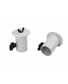 Omnitronic BOB-4 Adattatore per stativo bianco 2x Diffusori a batteria
