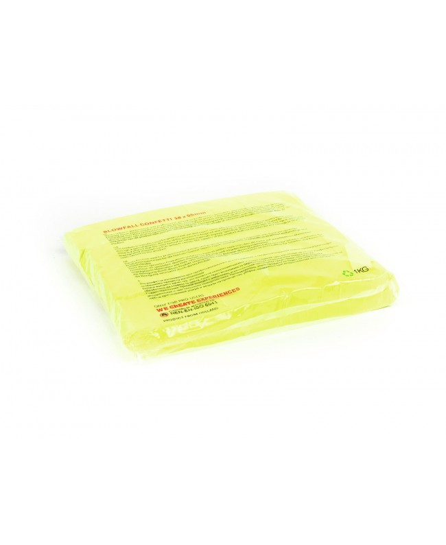 Tcm Fx Slowfall Confetti Rectangular 55x18mm, neon-yellow, uv active, 1kg Confetti Shooter