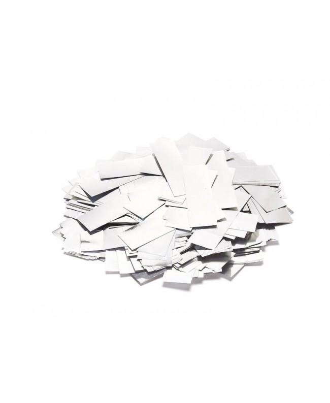 Tcm Fx Slowfall Confetti rectangular 55x18mm, white/silver, 1kg Confetti Shooter