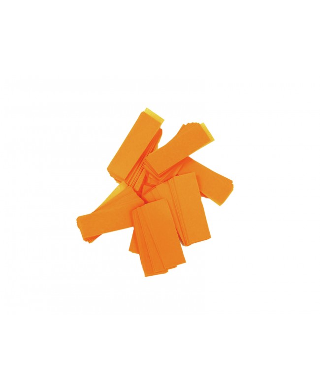 Tcm Fx Coriandoli Slowfall rettangolari 55x18 mm, arancione neon, uv attivi, 1 kg Sparacoriandoli