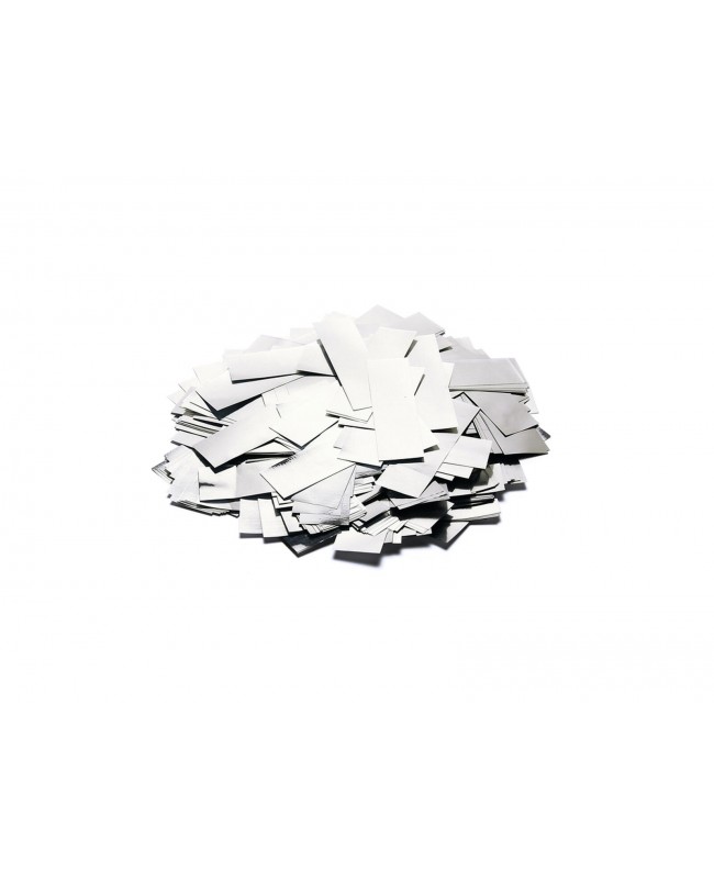 Tcm Fx Metallic Confetti rectangular 55x18mm, silver, 1kg Confetti Shooter