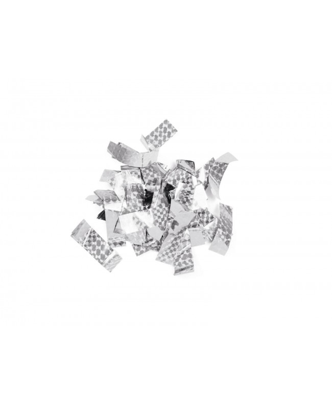 Tcm Fx Coriandoli metallici rettangolari 55x18mm, argento, effetto laser, 1kg Sparacoriandoli