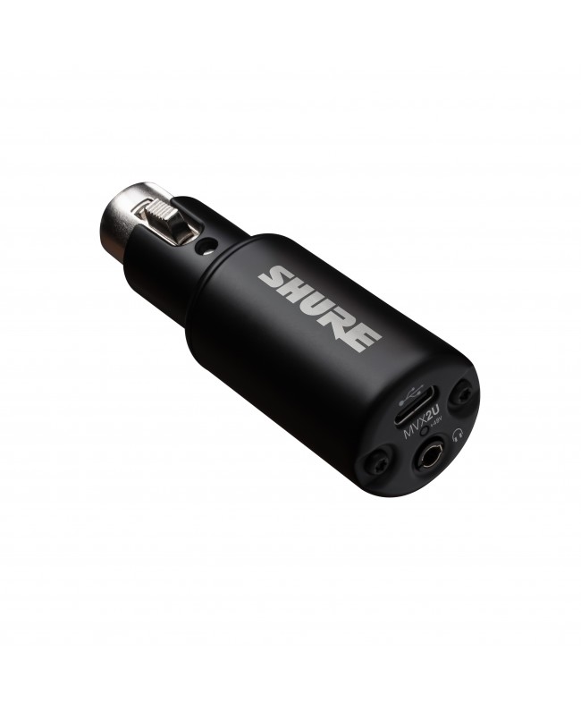 Shure MVX2U Gen 2 - USB-C-Mikrofon-Audio-Interface, mit DSP USB Audio Interface