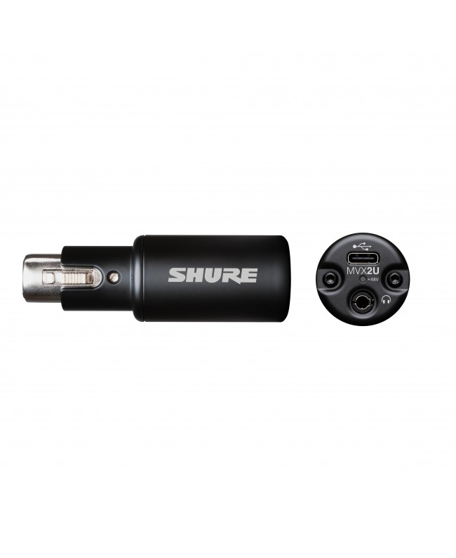Shure MVX2U Gen 2 - USB-C-Mikrofon-Audio-Interface, mit DSP USB Audio Interface