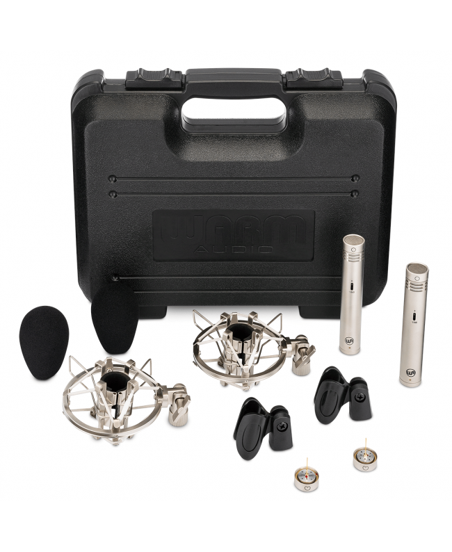 Warm Audio WA-84 Nickel Stereo-Paar - Premium-Paket Kleinmembran-Mikrofone