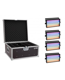 Eurolite Set 4x LED Super Strobo ABL + Custodia Strobo