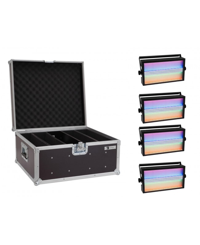 Eurolite Set 4x LED Super Strobe ABL + Case Strobes
