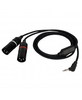 DAP FL117 - Stereo-Miniklinkenstecker 90° auf 2 galvanisch getrennte XLR/M 3P 0,75 m Y-Kabel