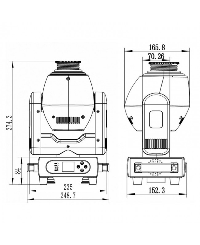 JB Systems EXPLORER SPOT Teste mobili Spot