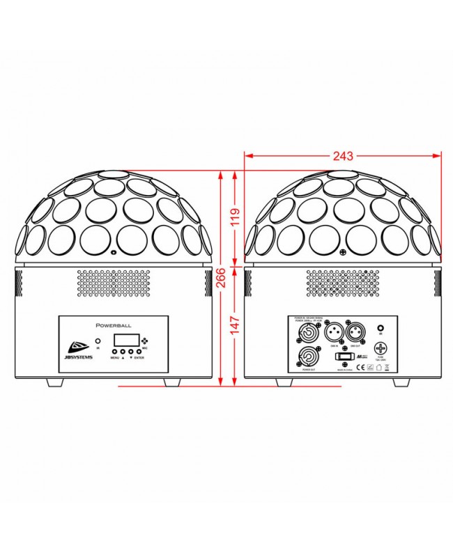 JB Systems POWERBALL WHITE Home