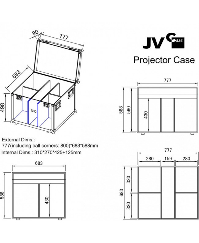 JB Systems PROJEKTORGEHÄUSE Casebau