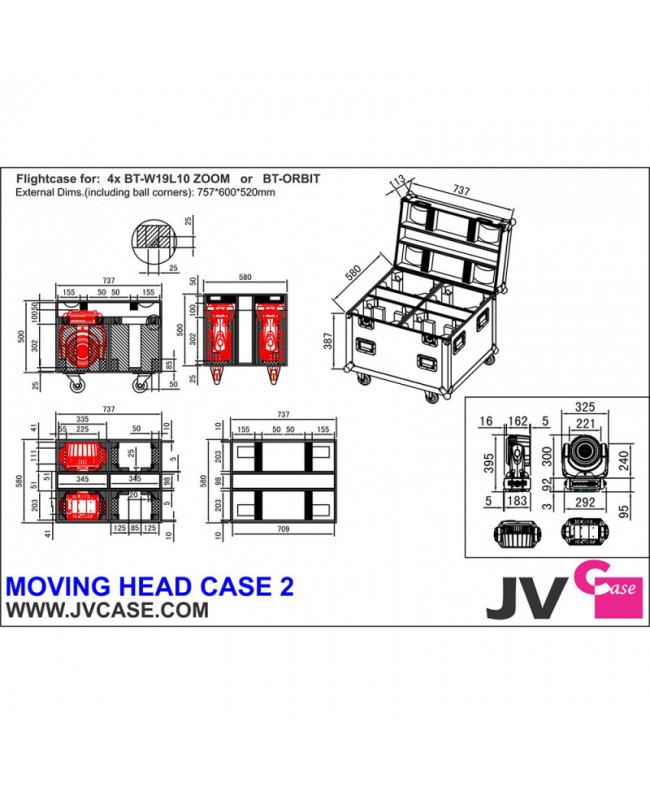 JB Systems MOVING HEAD CASE Movinglight-Cases