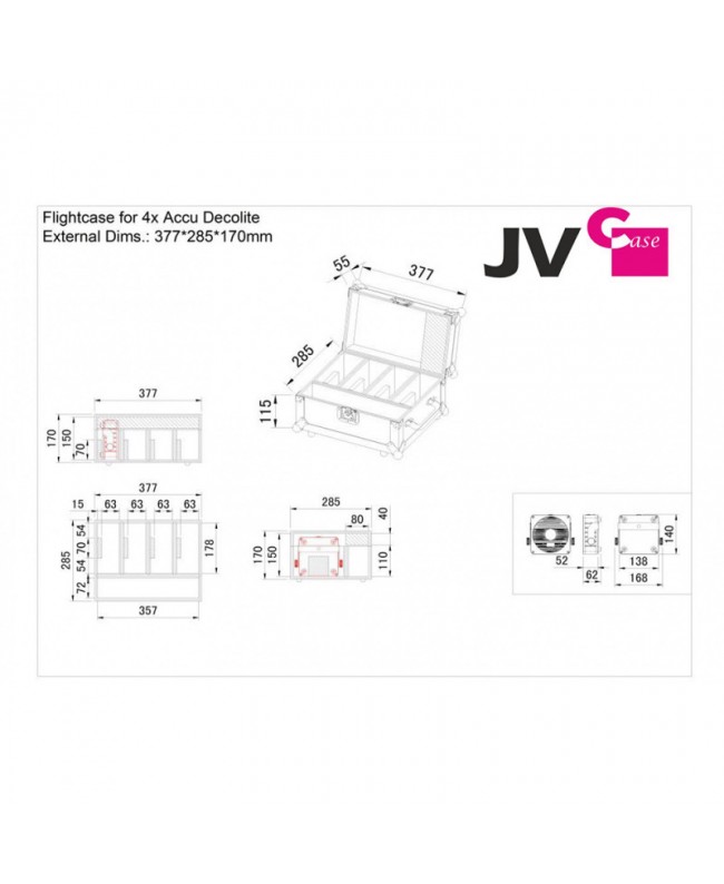 JB Systems CASE B03279 Cases for spotlights