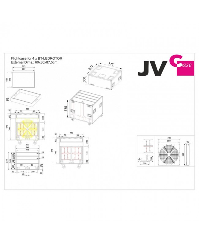 JB Systems CASE B03283 Cases for spotlights