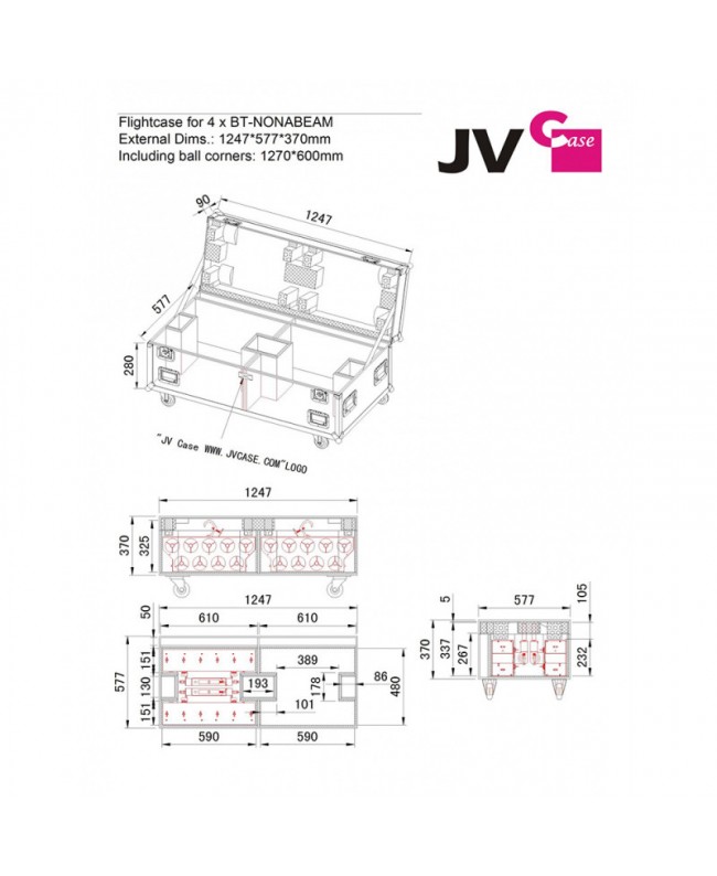 JB Systems CASE B03284 Custodie per moving light