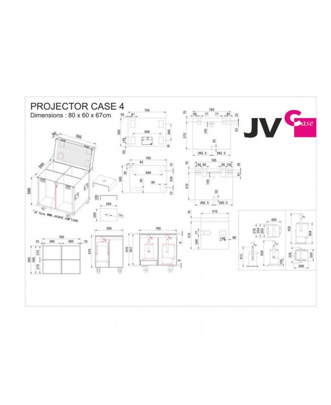 JB Systems PROJECTOR CASE 4 Scheinwerfer-Cases