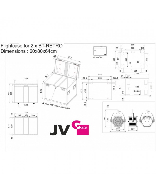 JB Systems CASE B03289 Custodie per proiettori