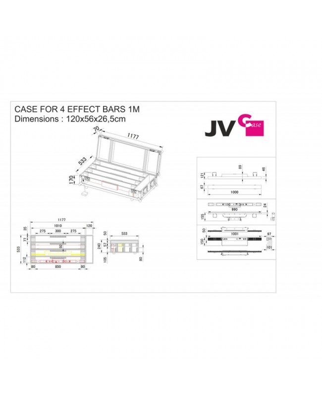 JB Systems CASE B03294 Cases for spotlights