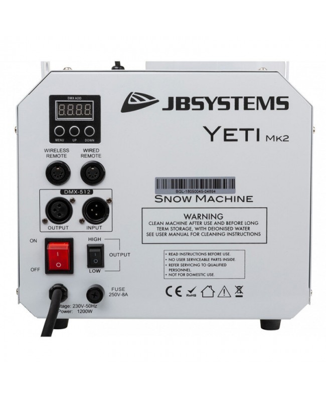 JB Systems YETI Mk2 Macchine per effetto neve