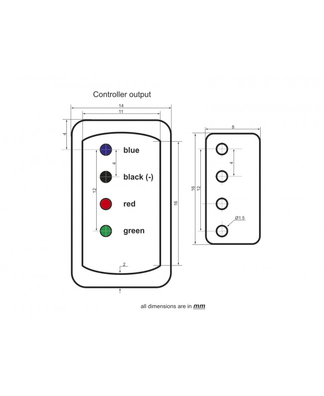 Eurolite LED Neon Flex 230V Slim RGB Connection Cord with open wires LED Shapes