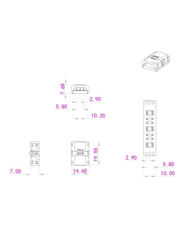 Eurolite LED Strip Connector 3-pin 10mm Accessories for strips & tube lights
