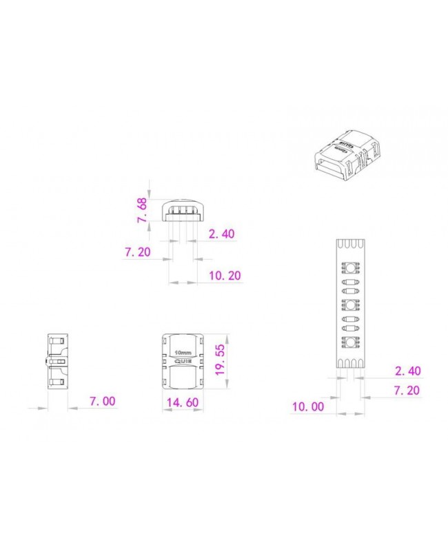 Eurolite Connettore per strisce LED a 4 pin 10 mm Accessori per strisce & luci a tubo