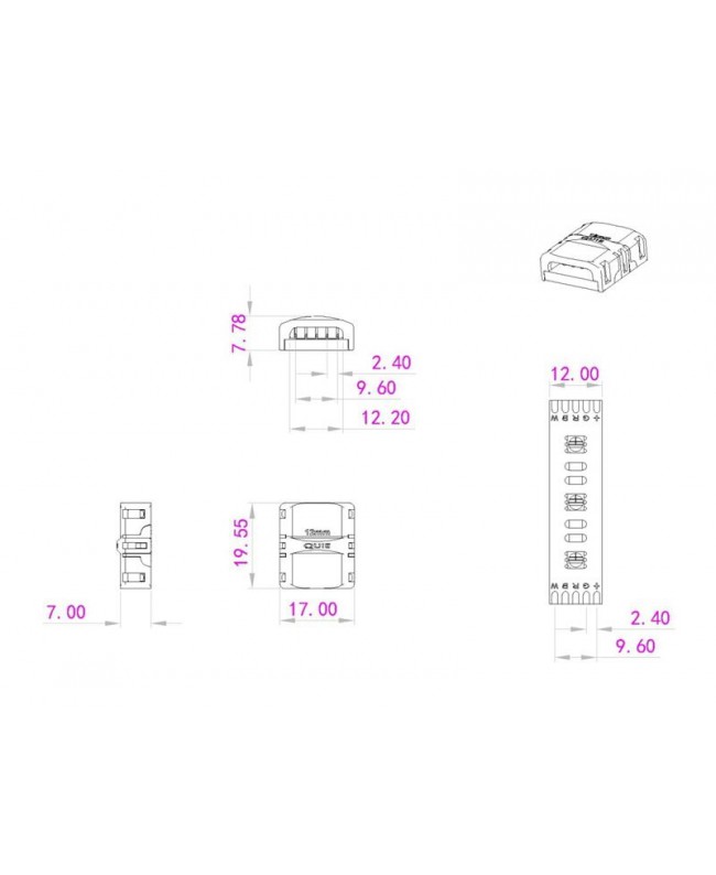 Eurolite LED Strip Verbinder 5Pin 12mm Zubehör für Strips & Tube lights