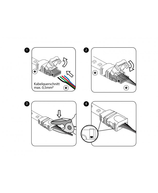 Eurolite Striscia LED Contatto di alimentazione a 2 pin 10 mm Accessori