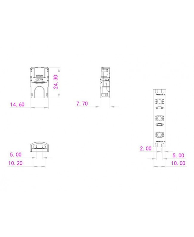 Eurolite LED Strip Connettore flessibile a 2 pin 10 mm Accessori per strisce & luci a tubo