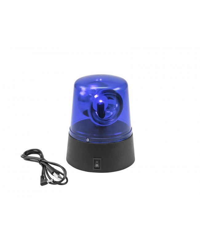 Eurolite LED Mini faro della polizia blu USB/Batteria Decorazione luminosa