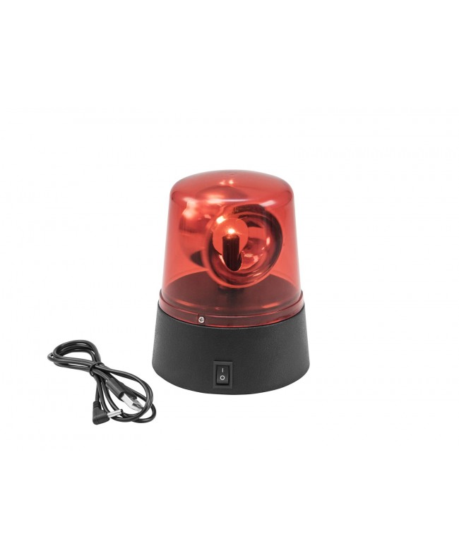 Eurolite LED Mini faro di polizia rosso USB/Batteria Decorazione luminosa
