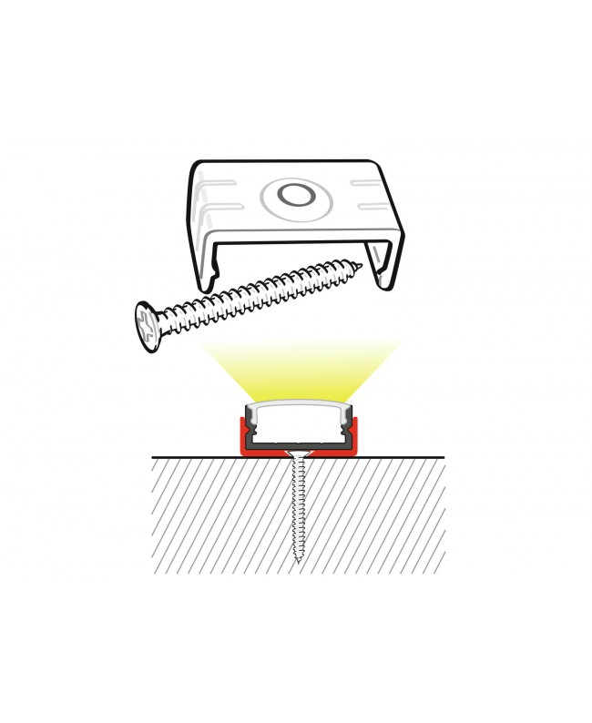 Eurolite Halterung für U-Profil 20mm Kunststoff Strip Trafos & Controller