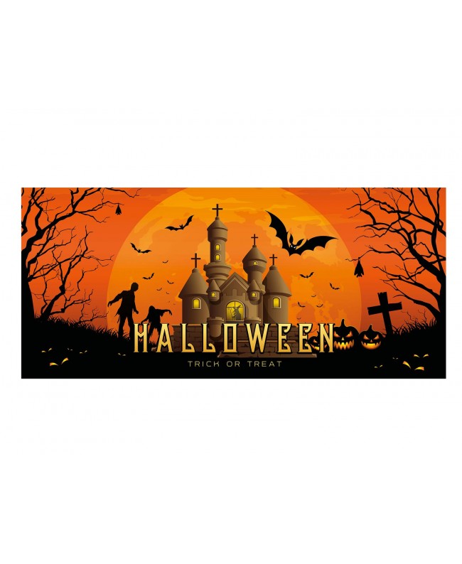 Europalms Halloween Banner, Haunted House, 400x180cm Articoli stagionali