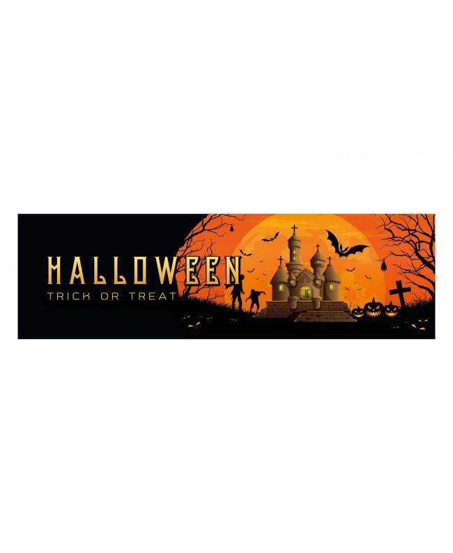 Europalms Halloween Banner, Haunted House, 300x90cm Seasonal Items