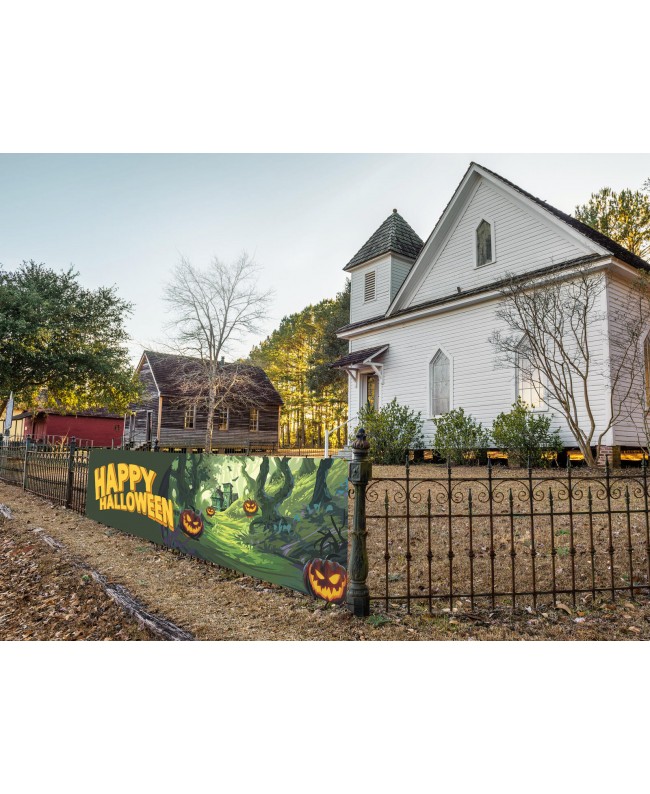 Europalms Halloween Banner, Haunted Forest, 300x90cm Articoli stagionali