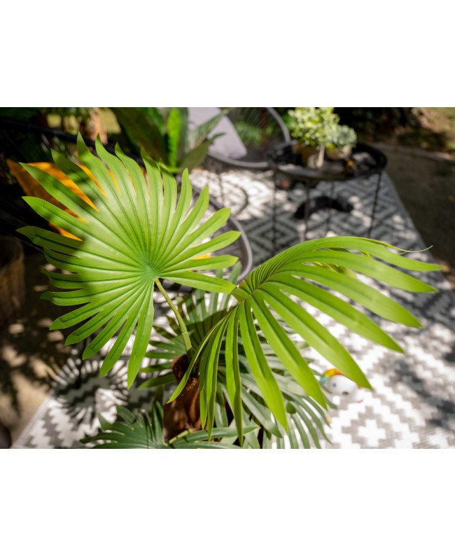 Europalms Fächerpalme, Kunstpflanze, 88cm Blumen & Pflanzen
