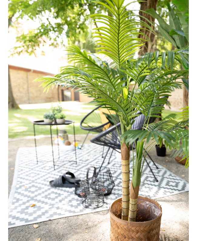 Europalms Areca Palme, 2-stämmig, Kunstpflanze, 120cm Blumen & Pflanzen
