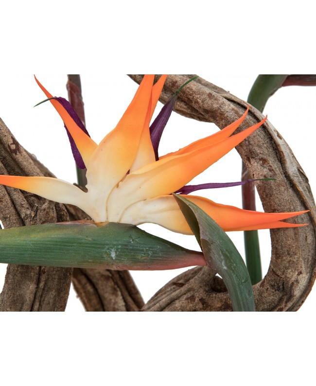 Europalms Paradiesvogel-Blume, Kunstpflanze, orange, 95cm Blumen & Pflanzen