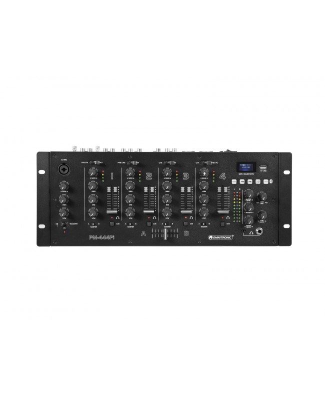 Omnitronic PM-444Pi 4-Kanal-DJ-Mixer mit Player and USB-Interface