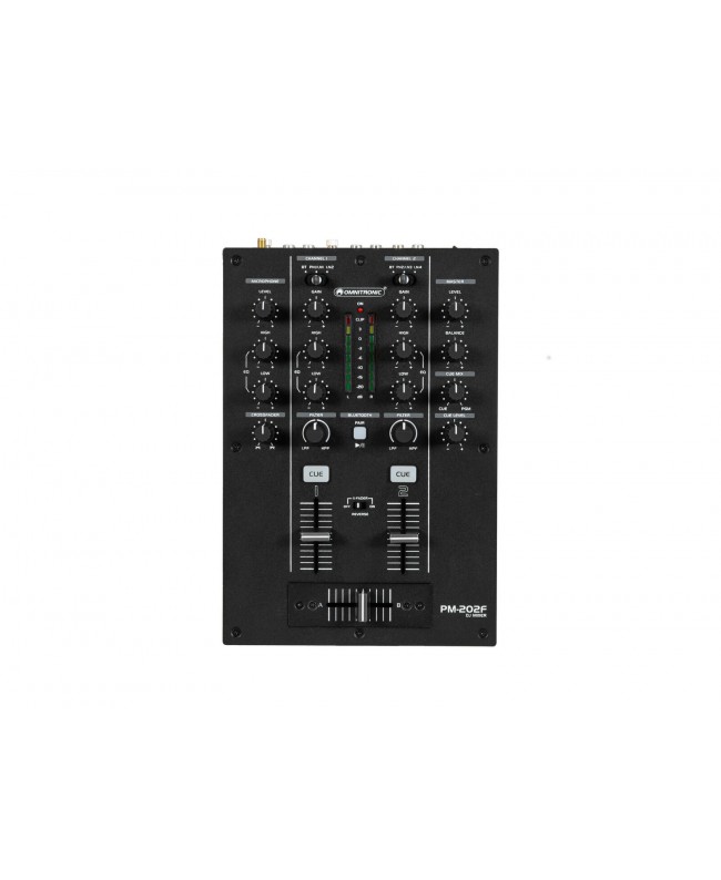 Omnitronic PM-202F 2-Channel DJ Mixer with Filter and Bluetooth