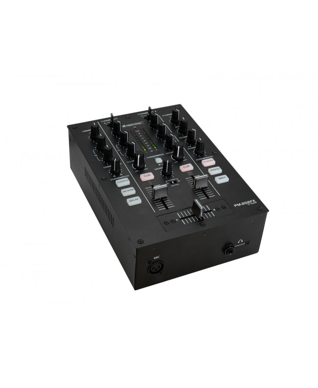Omnitronic PM-202FX 2-Kanal-DJ-Mixer mit Filter, FX und Bluetooth