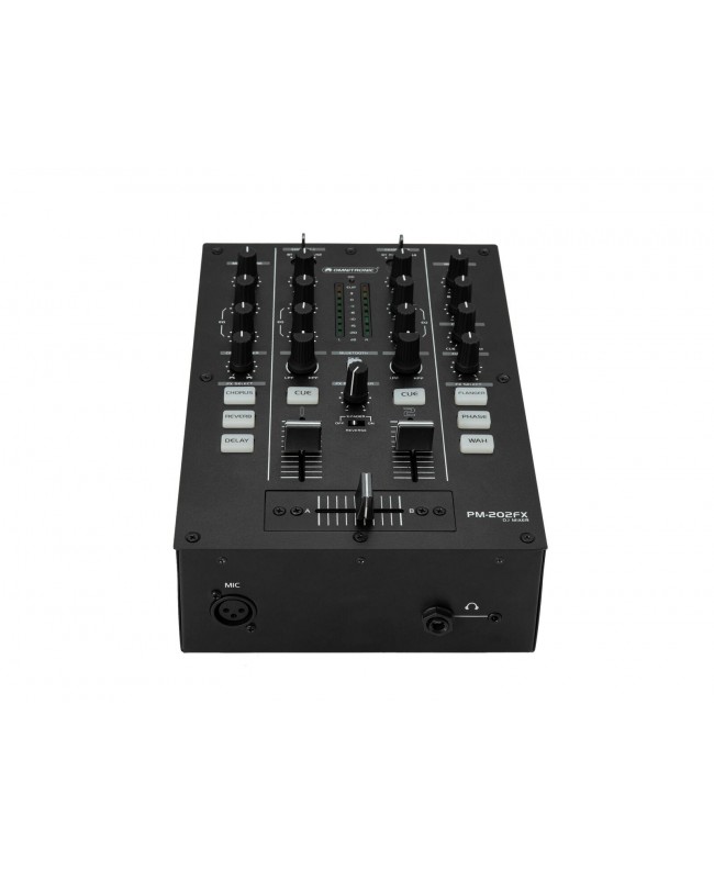 Omnitronic Mixer DJ a 2 canali PM-202FX con filtro, FX e Bluetooth