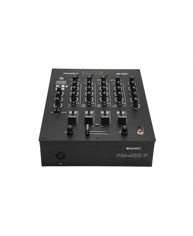 Omnitronic PM-422P 4-channel DJ Mixer with Bluetooth and USB Player