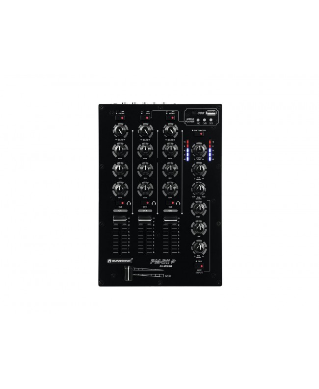 Omnitronic Mixer DJ PM-311P con lettore