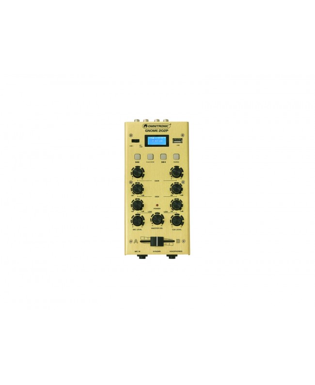 Omnitronic GNOME-202P Mini-Mixer gold DJ-Mixer