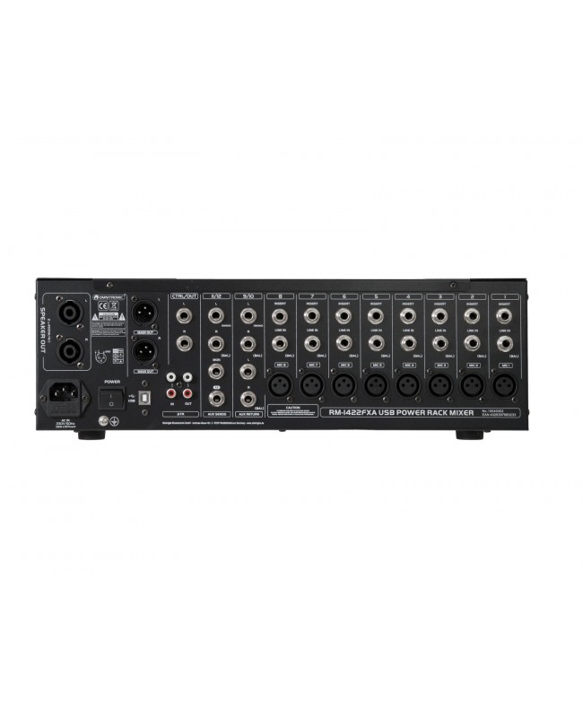 Omnitronic RM-1422FXA USB Rack Power Mixer