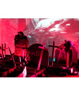 Europalms Halloween Figure Bat Ghost 85cm Articoli stagionali